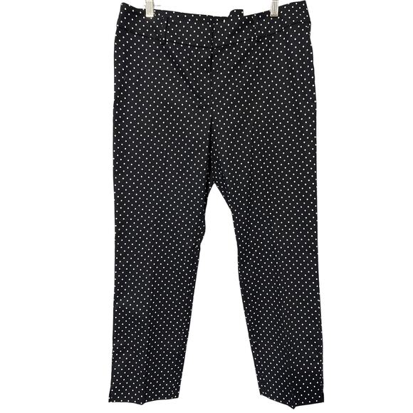 Ann Taylor Pants - Ann Taylor Cropped Pants Navy White Dots Size 10 NWT